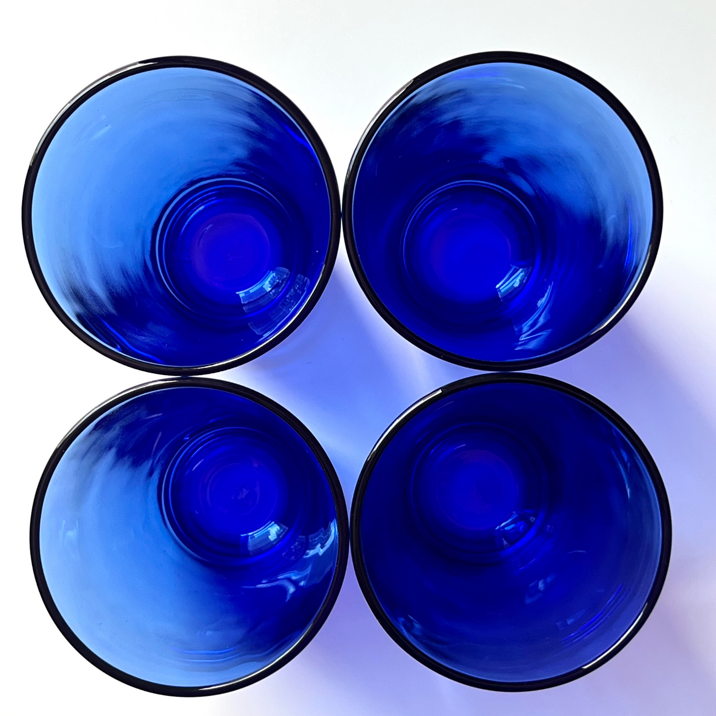 Cobalt Blue Glass Tumblers by Libbey