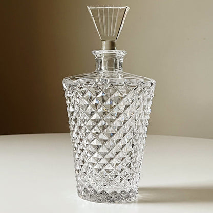 Elongated Diamond Crystal Decanter