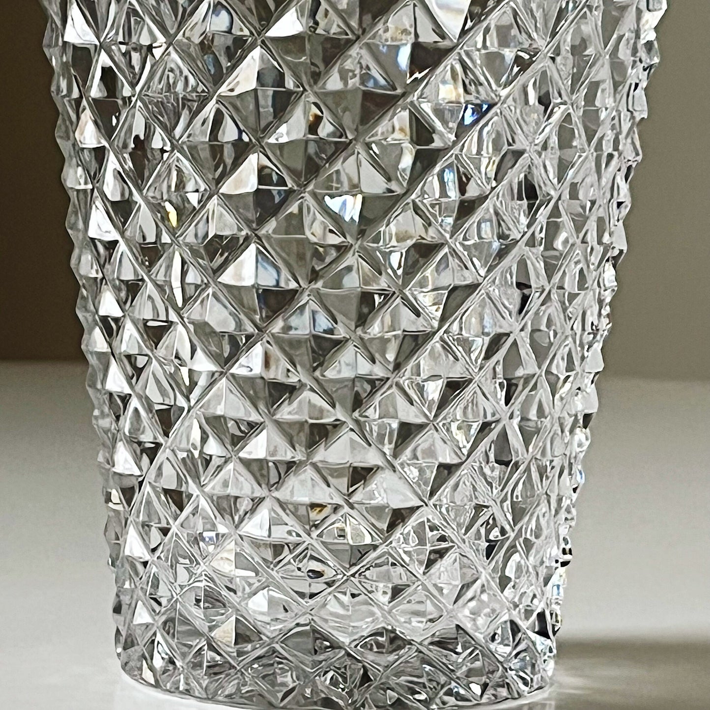 Elongated Diamond Crystal Decanter