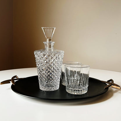 Elongated Diamond Crystal Decanter