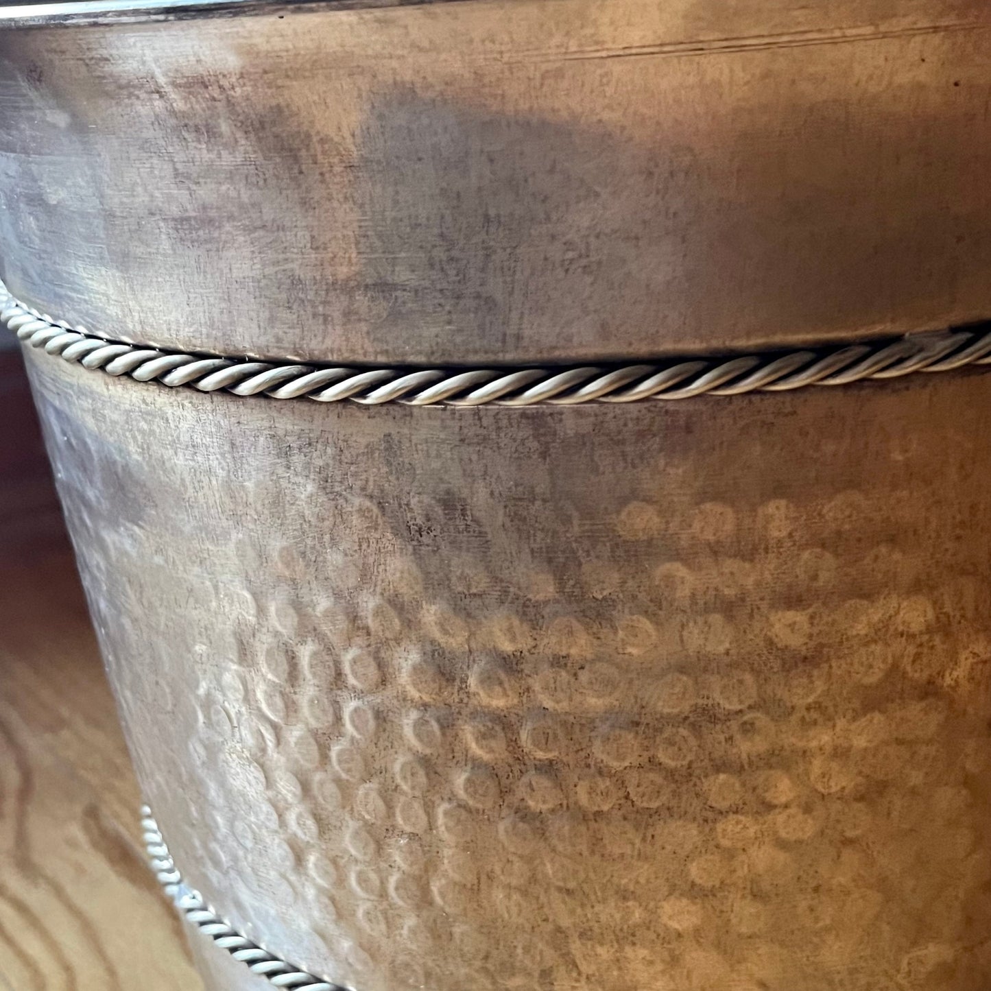 Large Solid Indian Brass Planter Pot