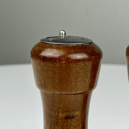 1970s Wood Salt Shaker & Pepper