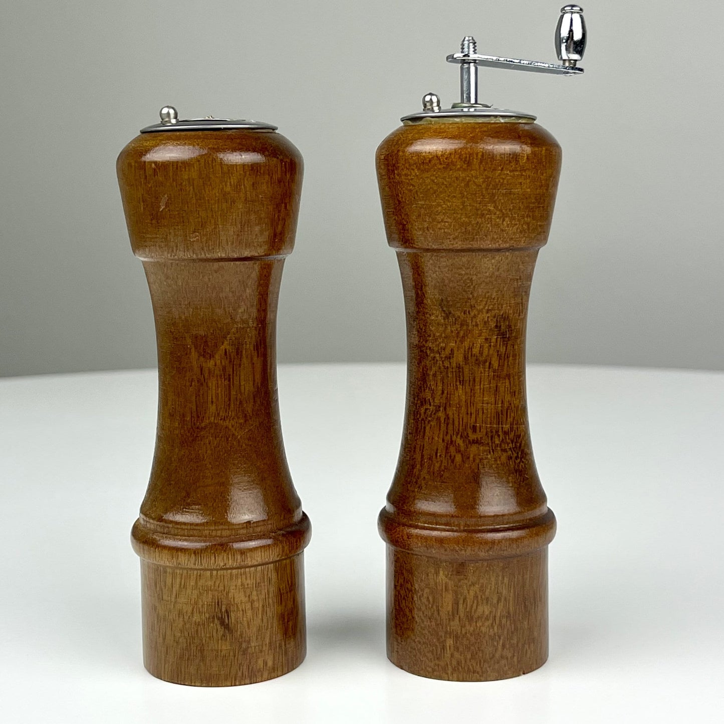 1970s Wood Salt Shaker & Pepper