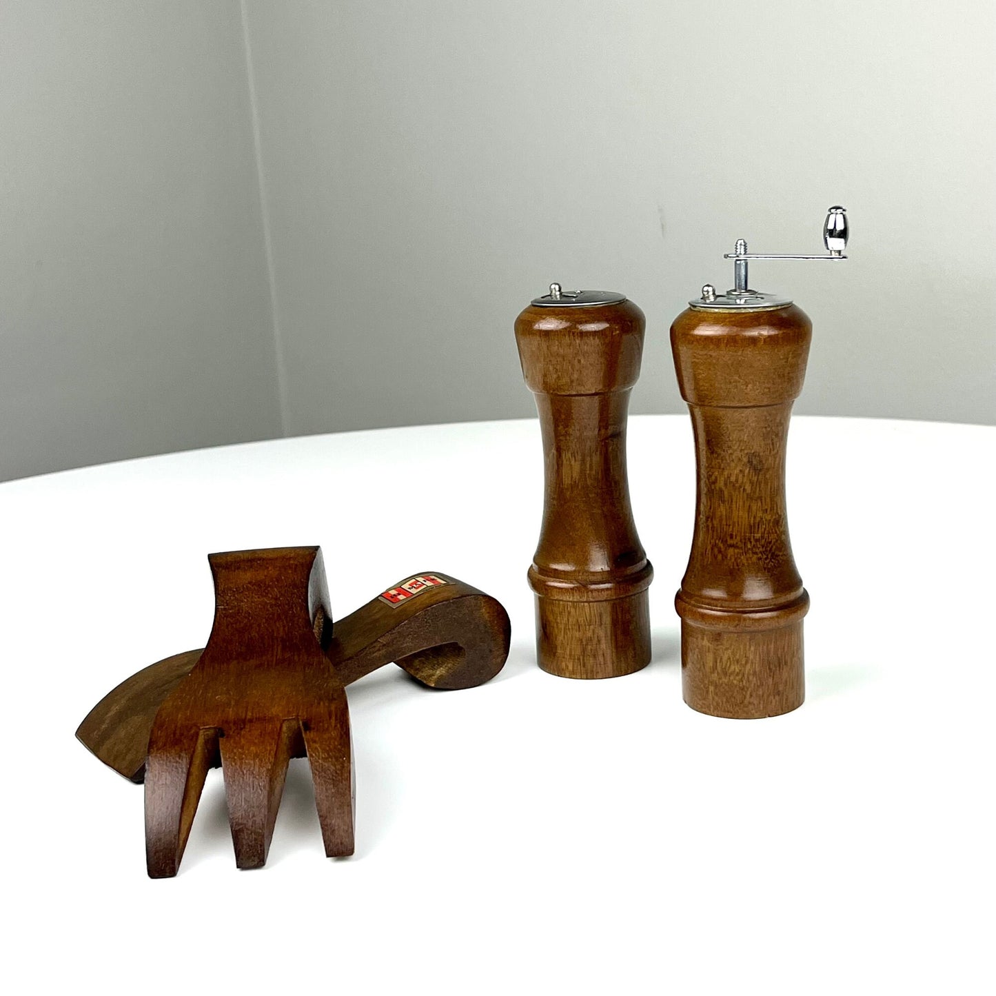 1970s Wood Salt Shaker & Pepper