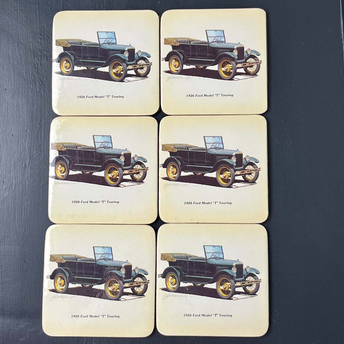 Vintage 1926 Ford Model "T" Touring Drink Coasters