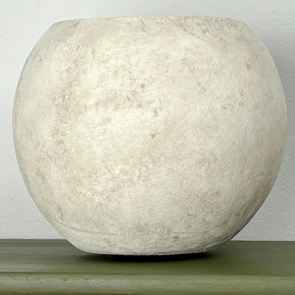 Large Aged Circular Bowl Vase