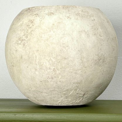 Large Aged Circular Bowl Vase