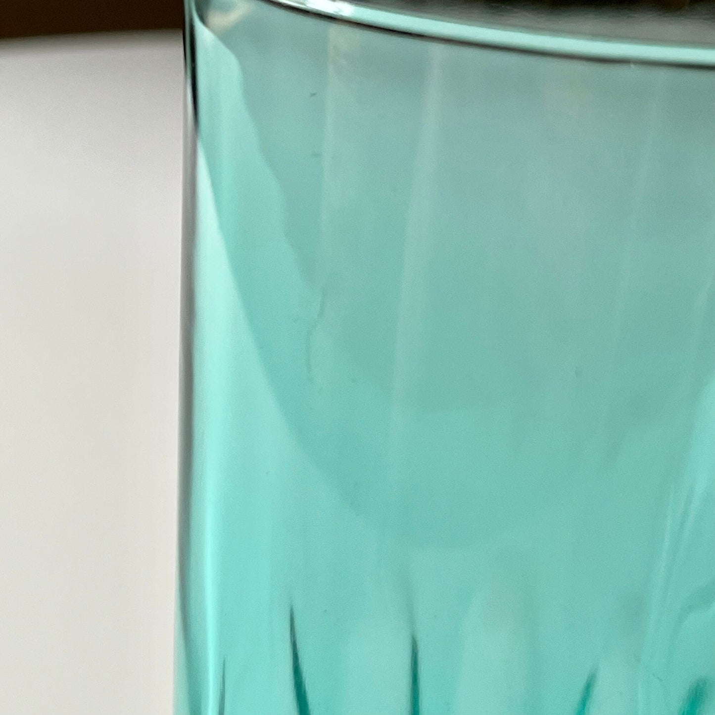 French Aquamarine Glass Tumblers (Set of 6)