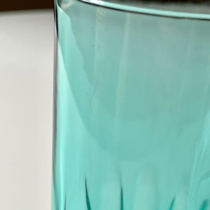 French Aquamarine Glass Tumblers (Set of 6)