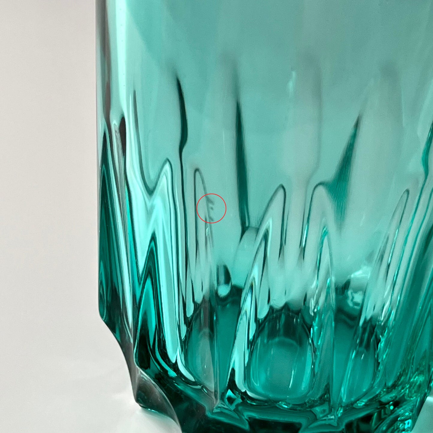 French Aquamarine Glass Tumblers (Set of 6)