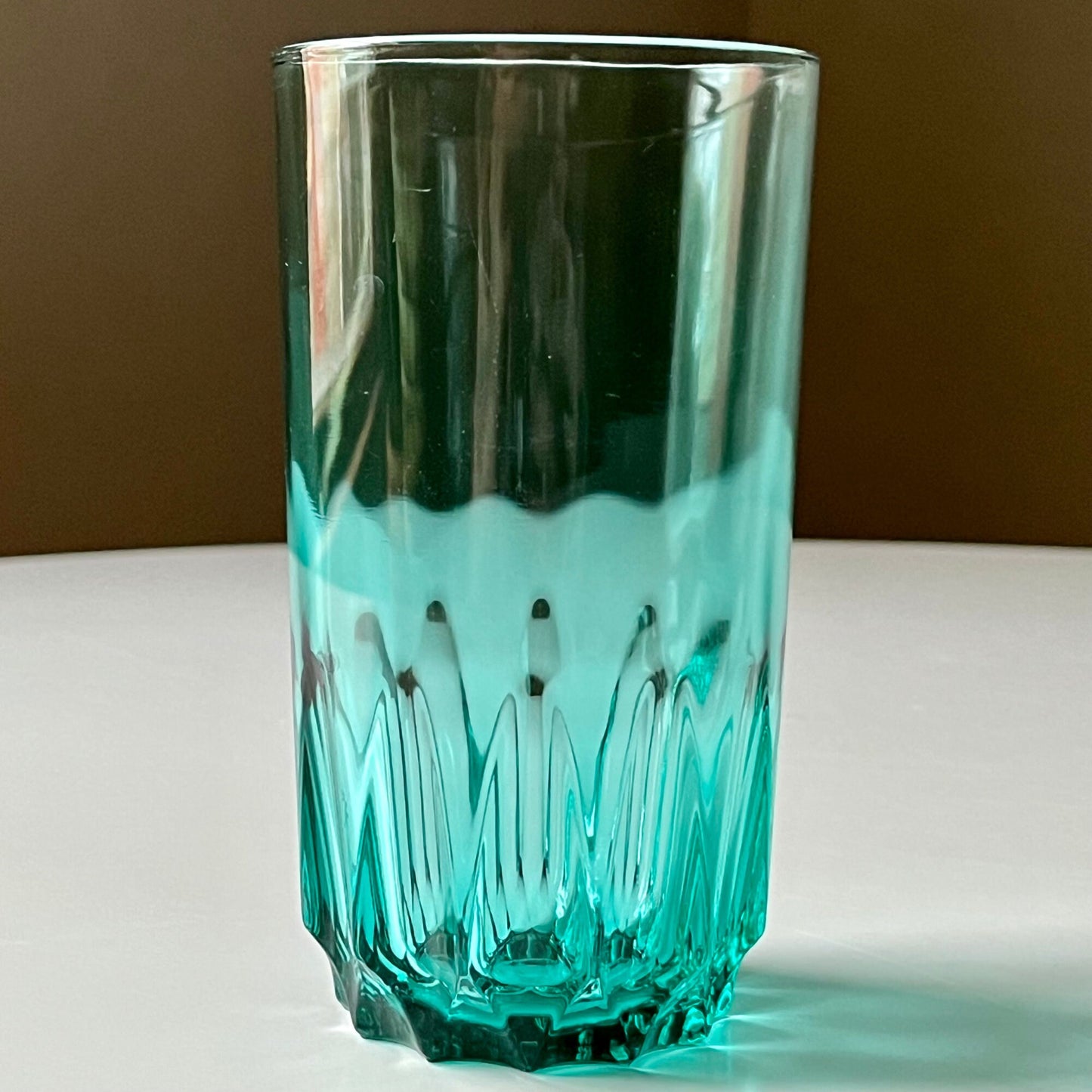 French Aquamarine Glass Tumblers (Set of 6)