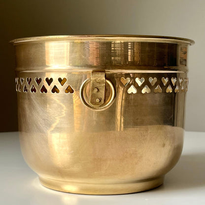 Indian Brass Cachepot with Decorative Handles