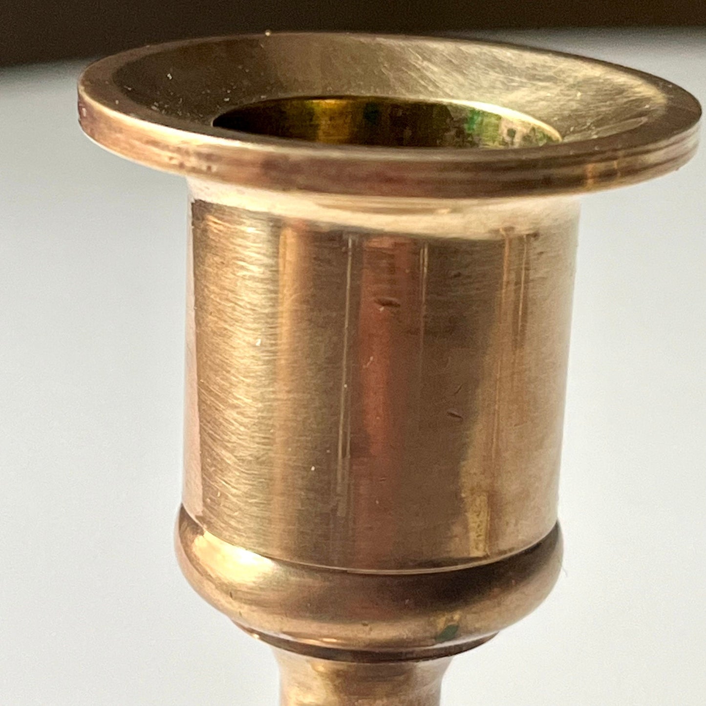 Brass Taper Candle Holders with Descending Heights