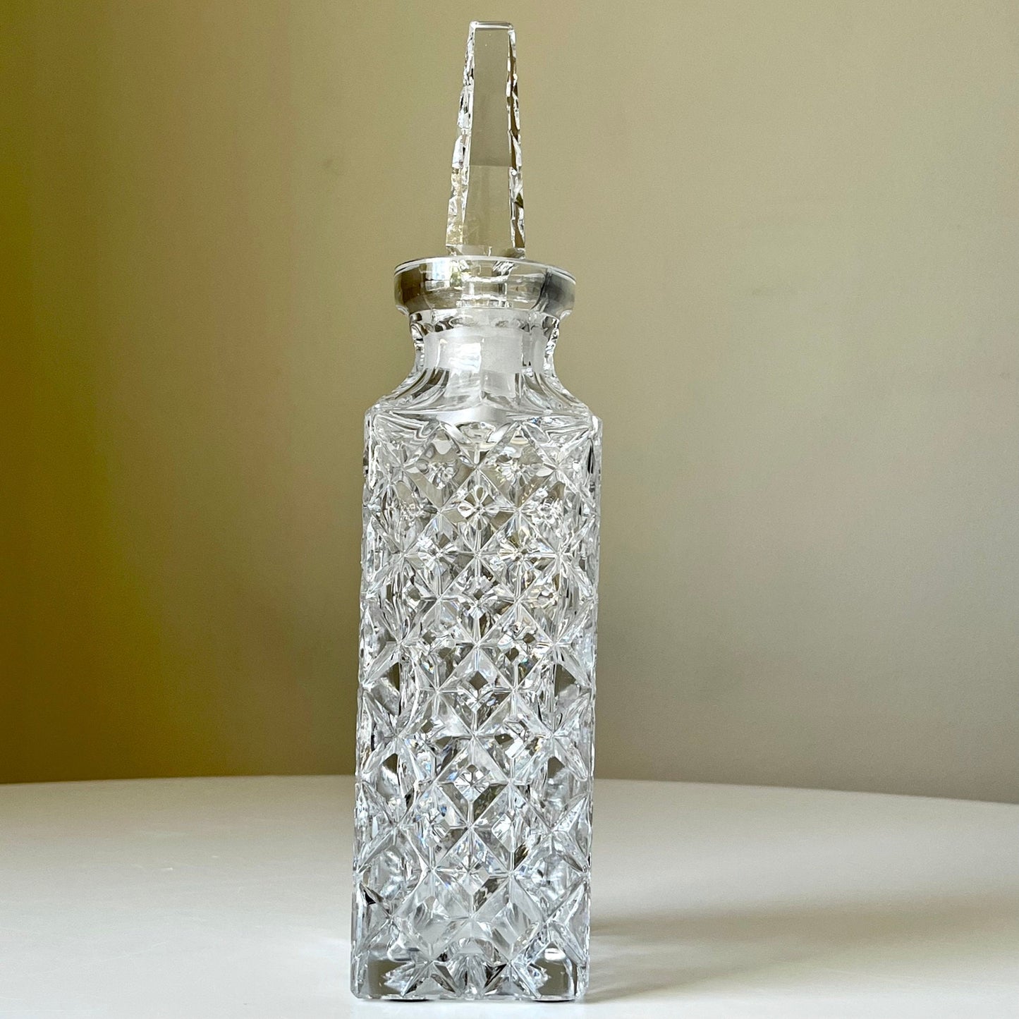 Intricate Diamond Crystal Liquor Decanter