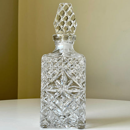 Intricate Diamond Crystal Liquor Decanter