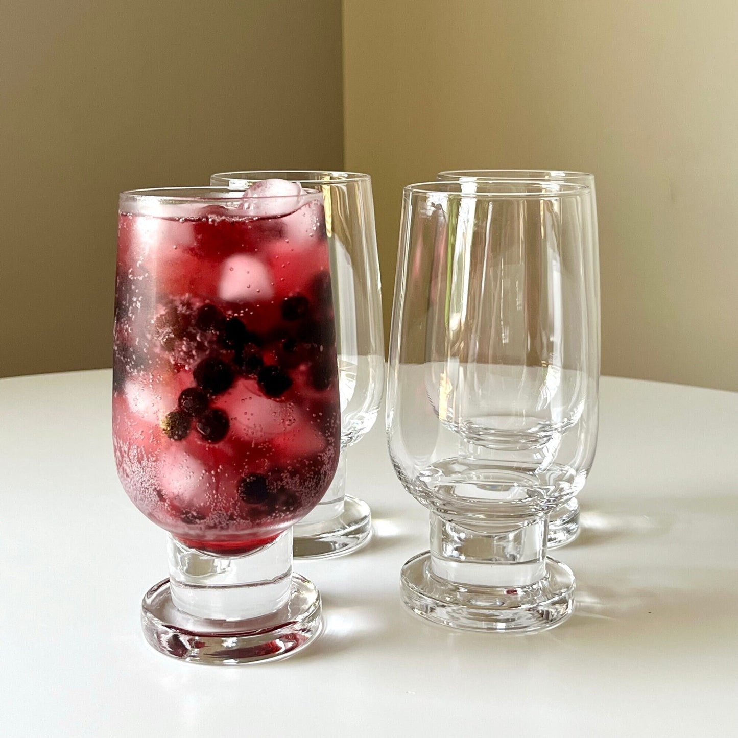 Minimalist Pedestal Base Beer Tumblers