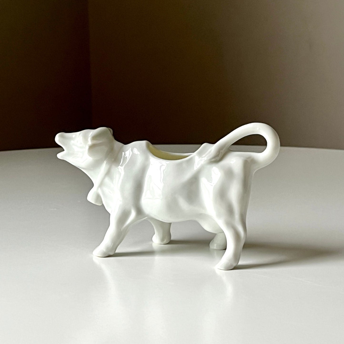 White Ceramic Cow Shaped Creamer