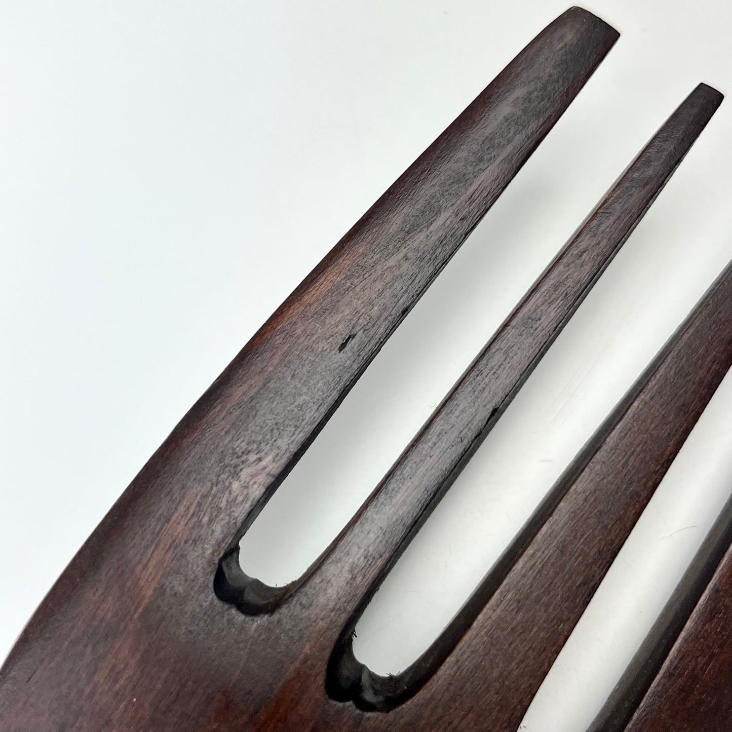 Hand Carved Fruitwood Spoon & Fork Set