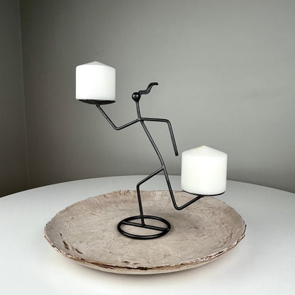 Double Candle Holder Sculpture by Laurids Lonborg