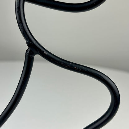 Abstract Wrought Iron Mexican Double Candlestick Holder