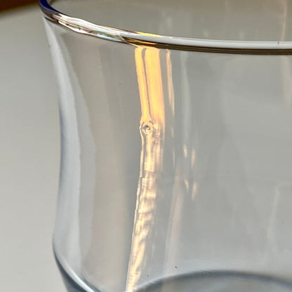 Light Blue Whiskey Glasses with Flared Design