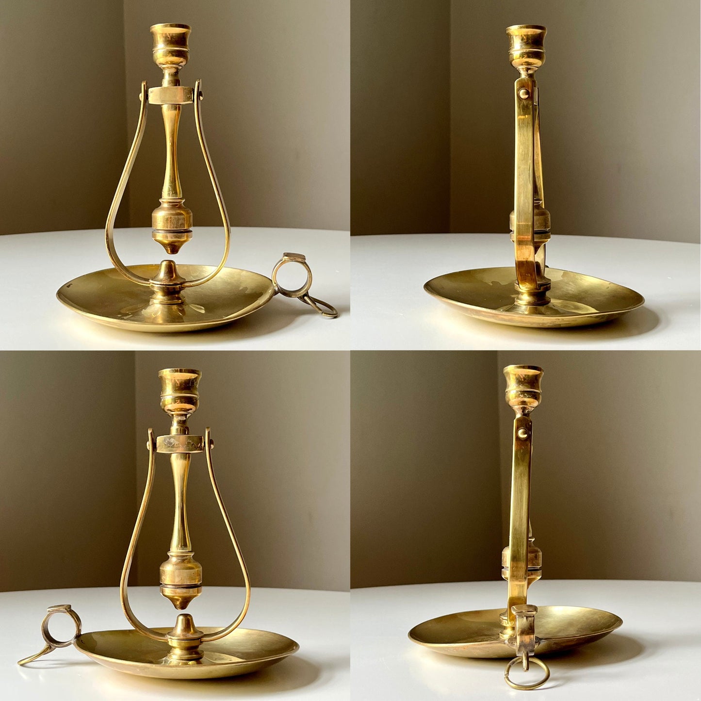 Brass Maritime Gimbal Candle Holder