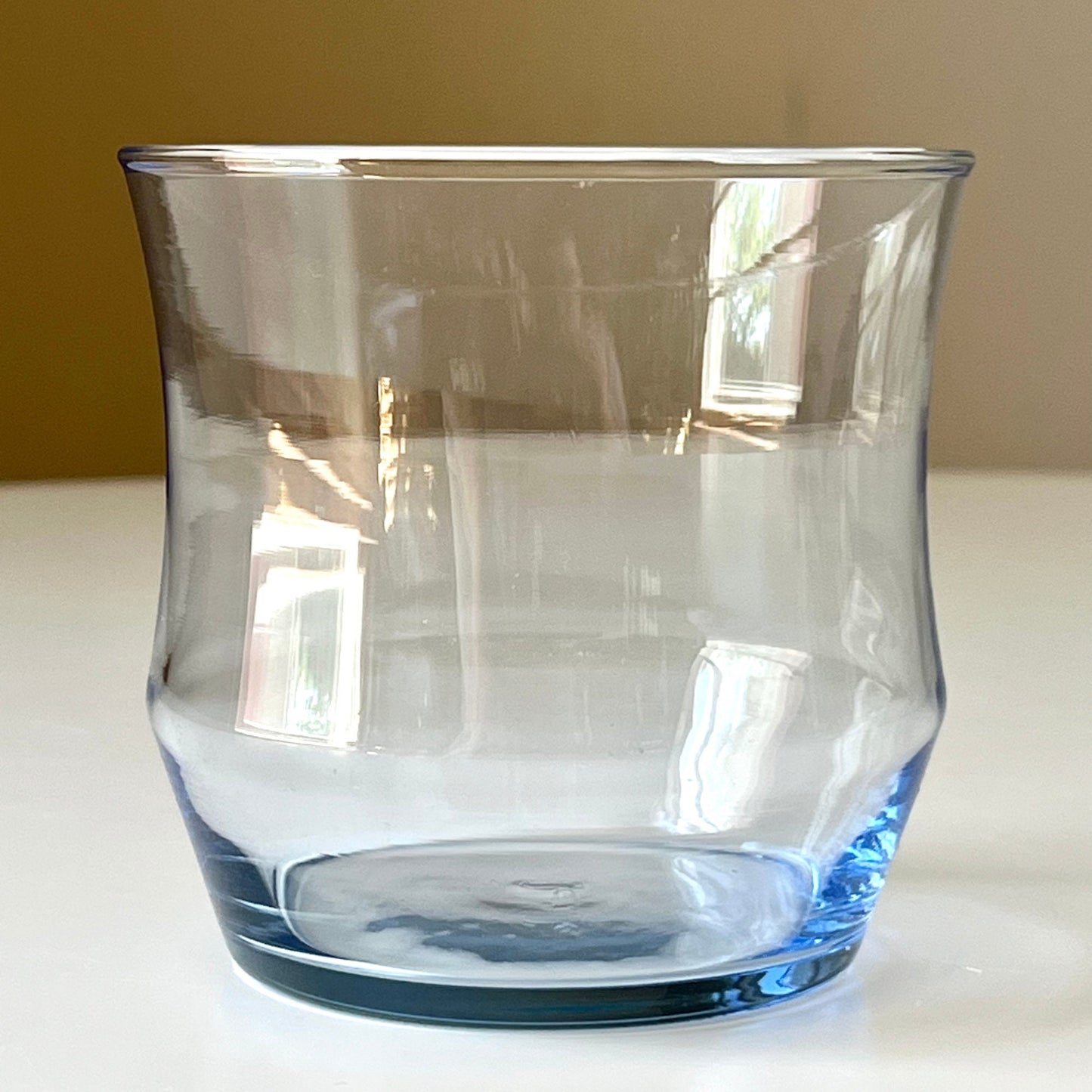 Light Blue Whiskey Glasses with Flared Design