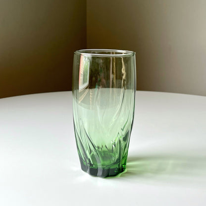 Green Glass Swirl Glasses by Anchor Hocking (Set of 6)