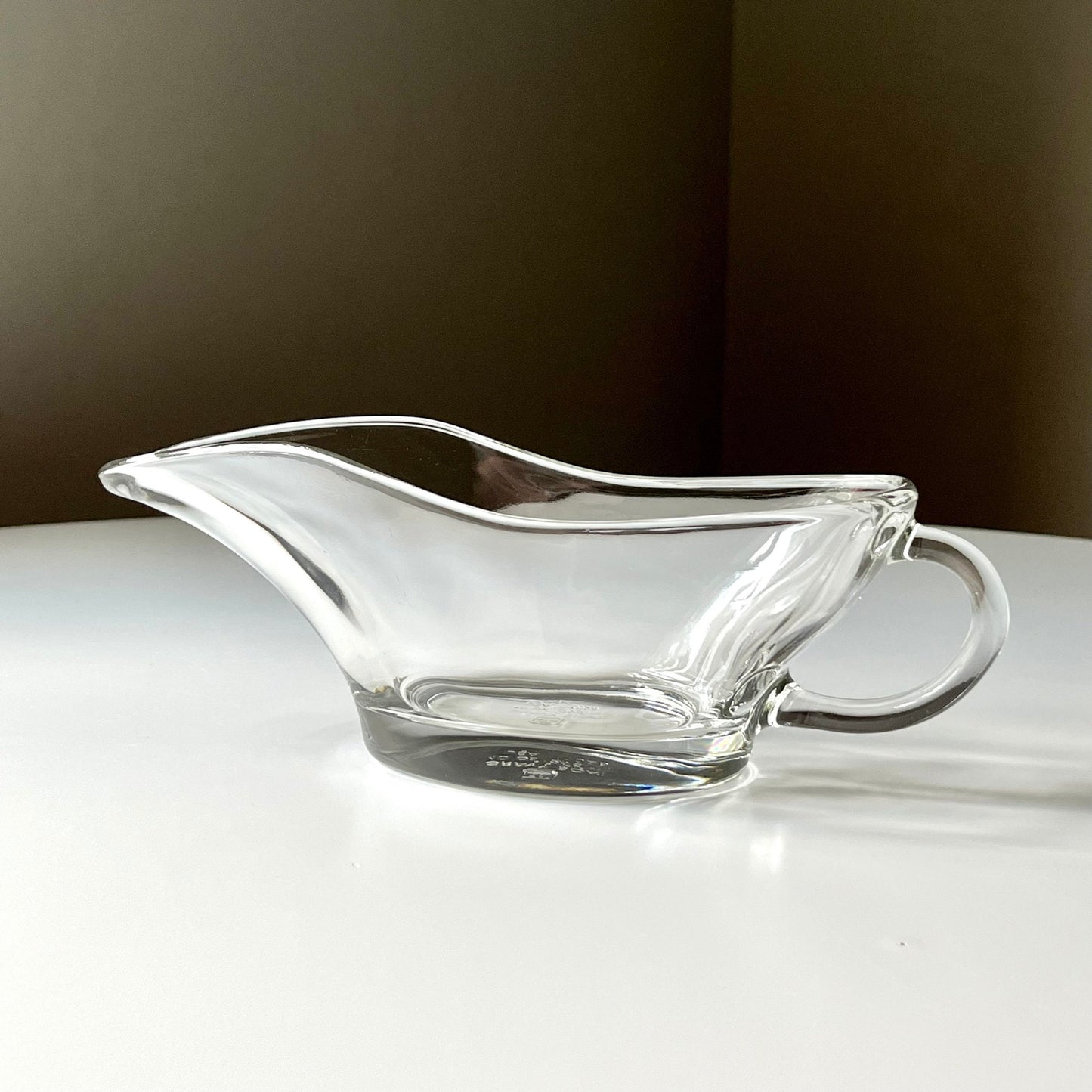 Sleek Clear Glass Sauce Boat by Anchor Hocking