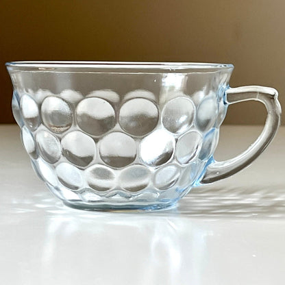 Blue Glass Tea Cups by Anchor Hocking (Set of 5)