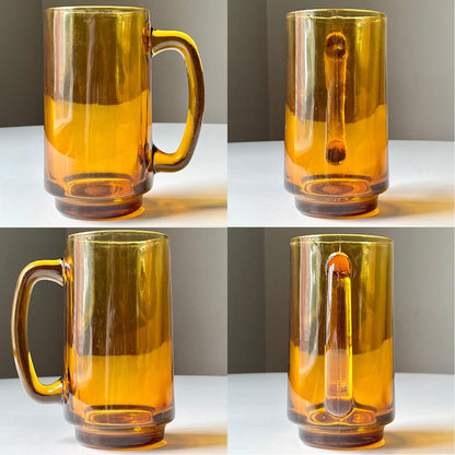 Hazel Atlas Amber Glass Mugs