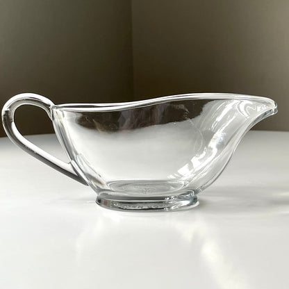 Sleek Clear Glass Sauce Boat by Anchor Hocking