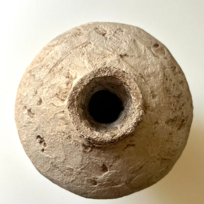 Concrete Aged Vase with a Narrow Bottleneck