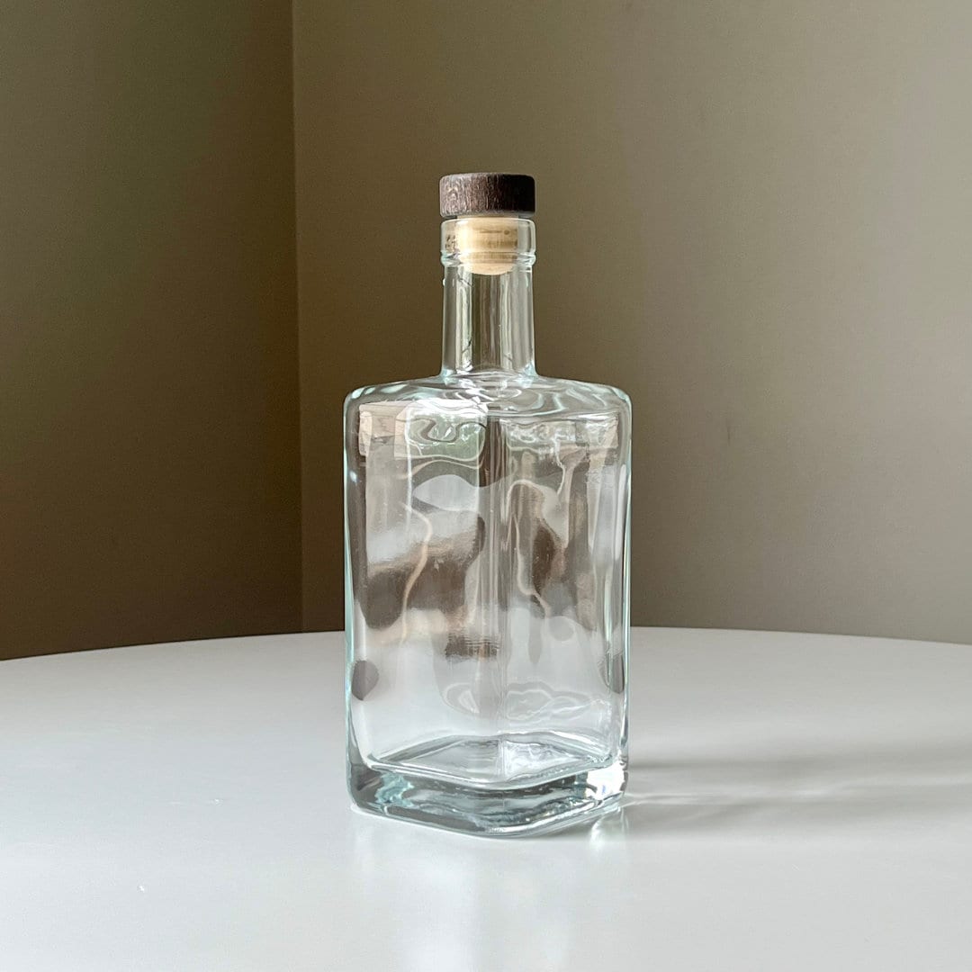 Heavy Sleek Square Shaped Liquor Decanter