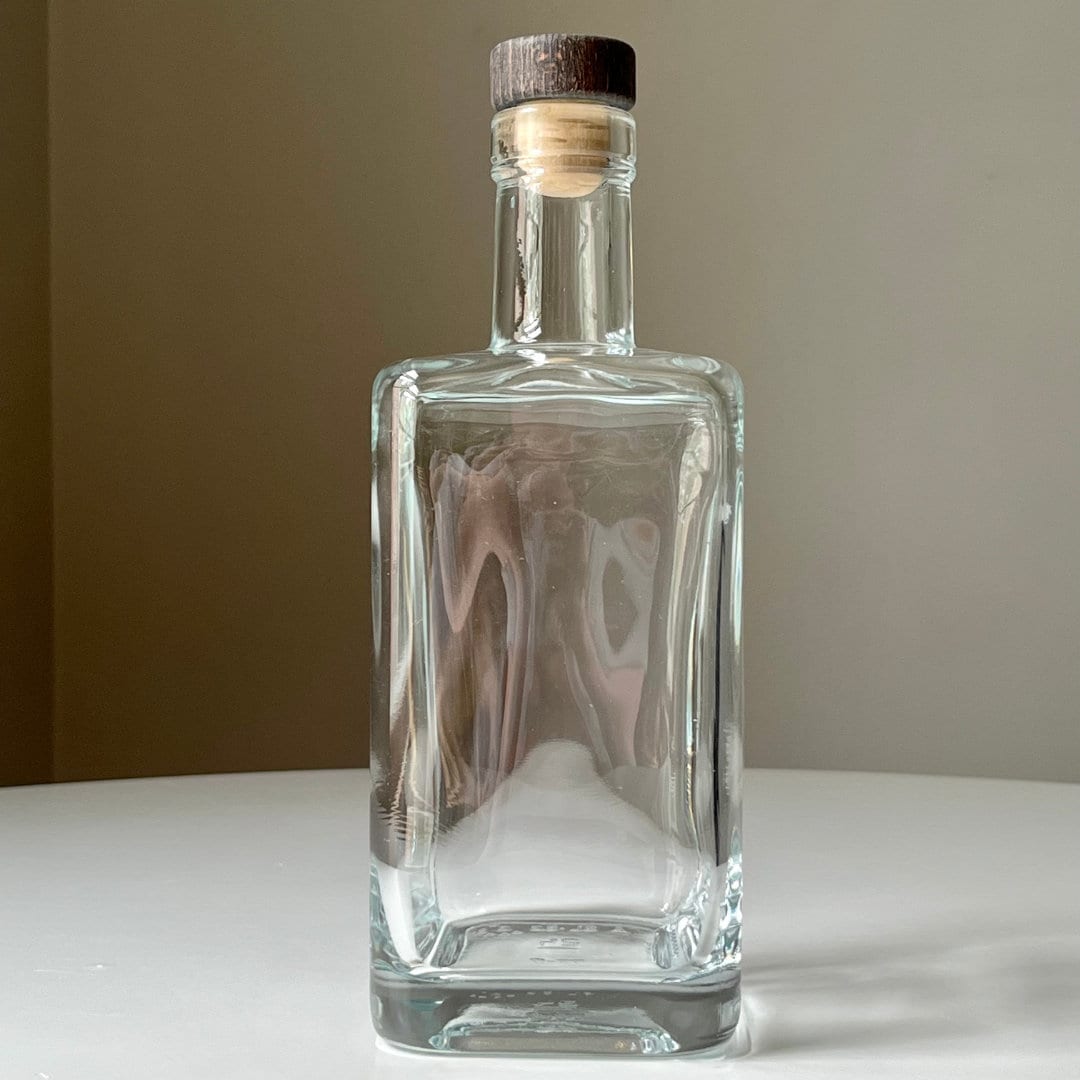 Heavy Sleek Square Shaped Liquor Decanter