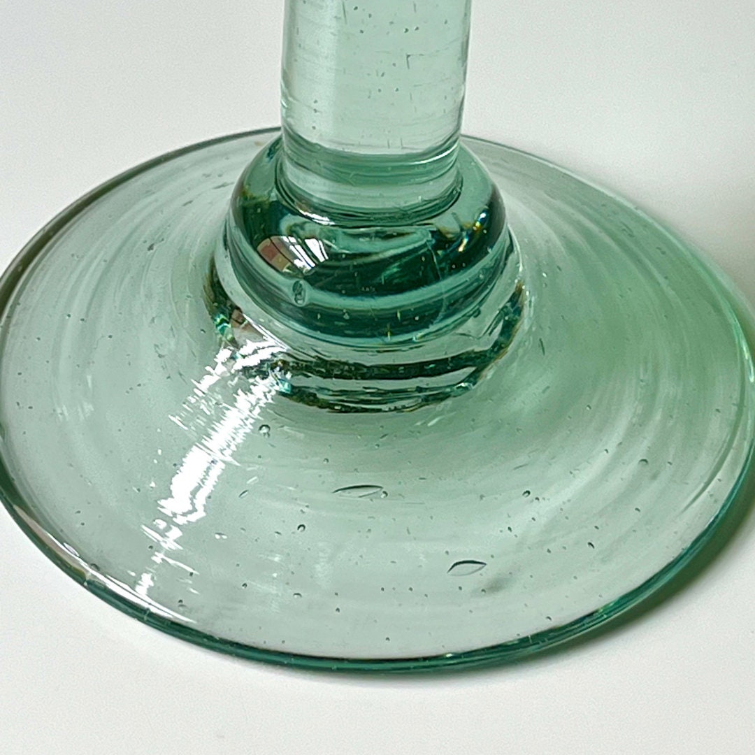 Hand Blown Green Margarita Glasses