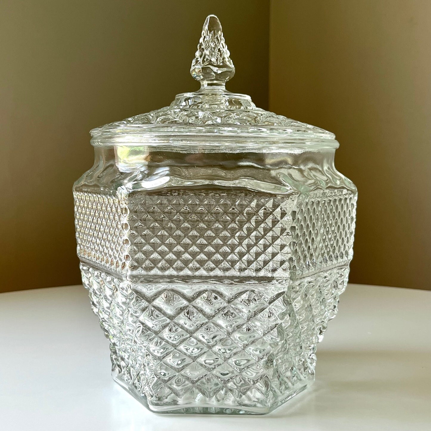 Embossed Diamond Patterned Wexford Apothecary Jar