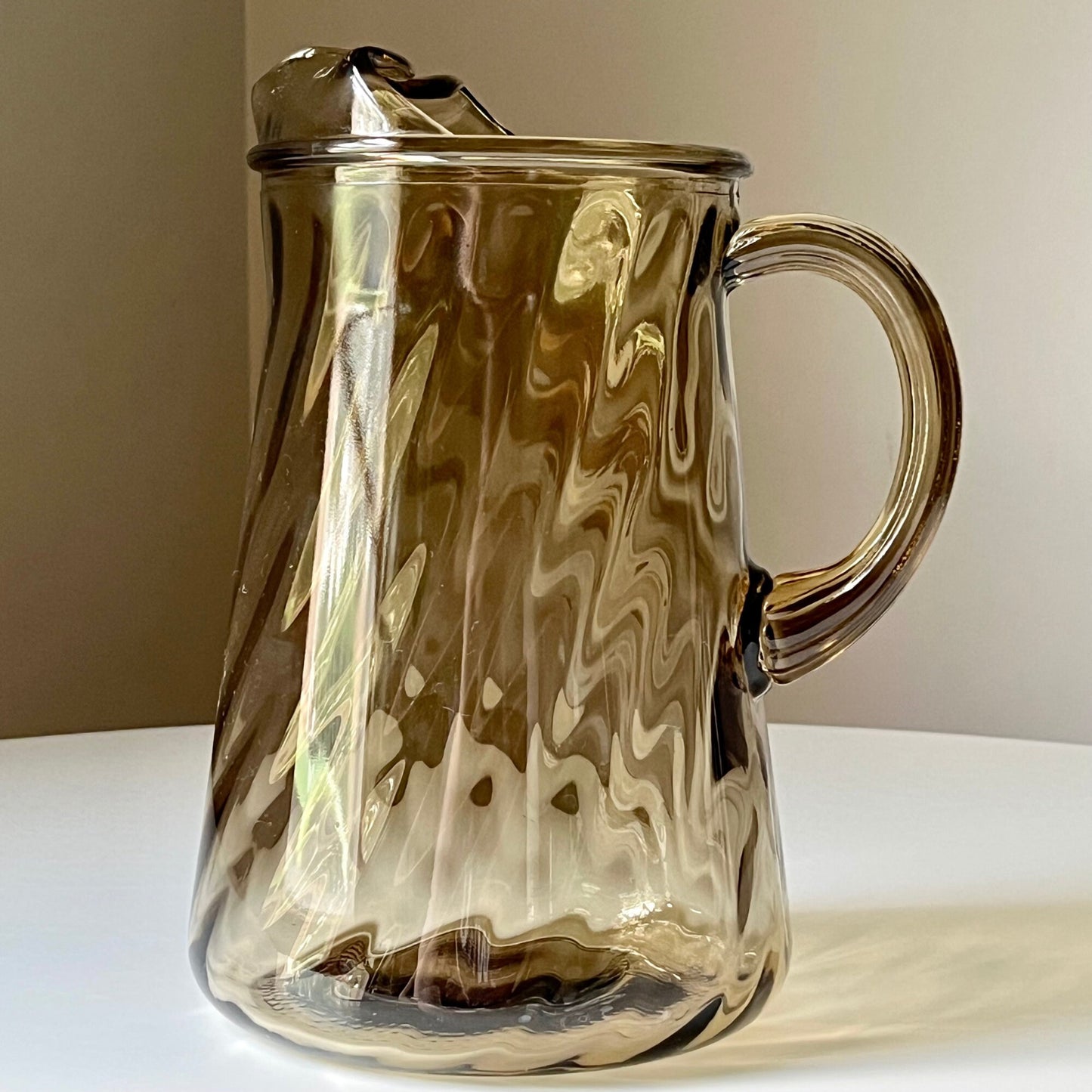 Tawny Glass Pitcher by Indiana Glass Company