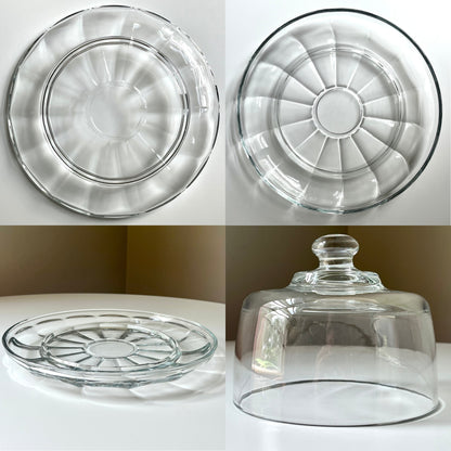 Clear Glass Charcuterie Plate and Cheese Dome