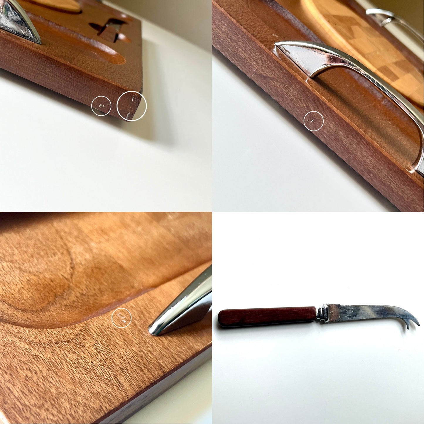 Baribocraft Wood Charcuterie Board with Matching Knife