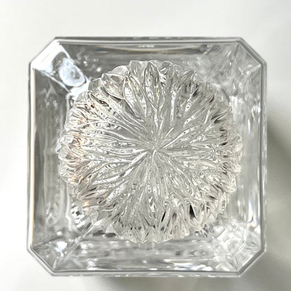 Square Crystal Decanter with Circular Stopper