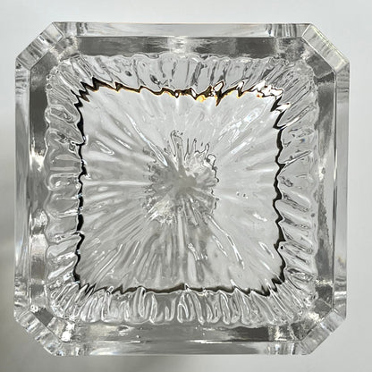 Square Crystal Decanter with Circular Stopper