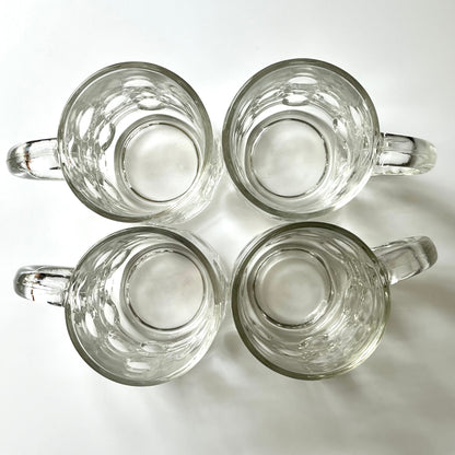 Thumb Print Glass Beer Mugs