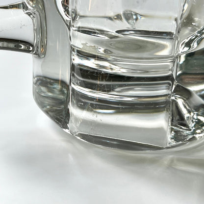 Vertical Ribbed Glass Beer Mugs