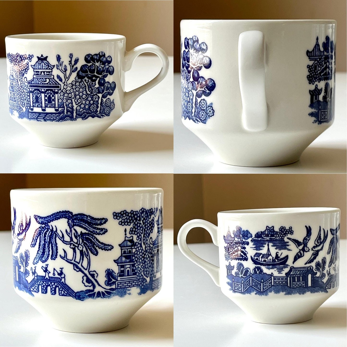 Blue Willow Tea Cup Set by Churchill