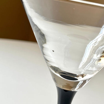 French Black Stem Domino Cocktail Glasses