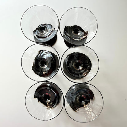 French Black Stem Domino Cocktail Glasses