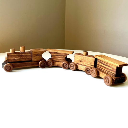 Solid Wood Train Kids Toy