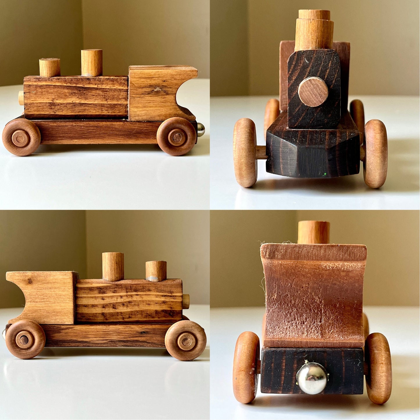 Solid Wood Train Kids Toy