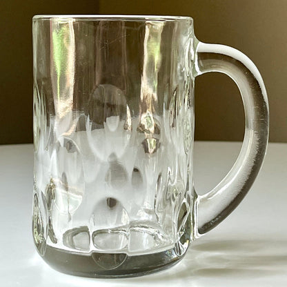 Thumb Print Glass Beer Mugs